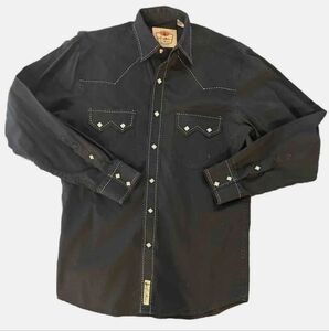 Larry Mahan Cowboy Collection Diamond Pearl Snap Button Long Sleeve Size L